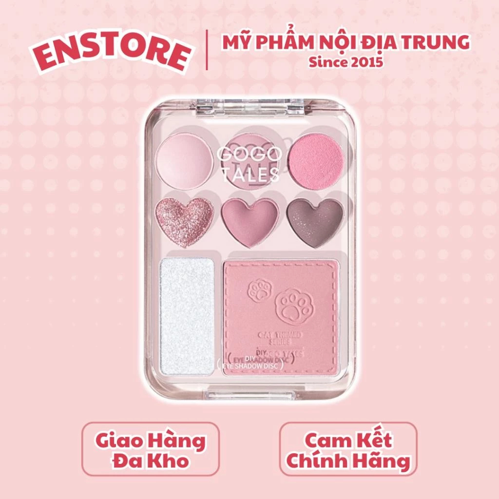 [GOGO TALES] Bảng phấn mắt kèm má hồng highlight Gogotales Stick Sweet Heart GT609-duoc-ban-tai-ENSTORE