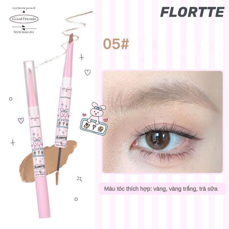 [FLORTTE] Chì kẻ mày mascara lông mày 2 đầu Flortte Bunny-duoc-ban-tai-ENSTORE