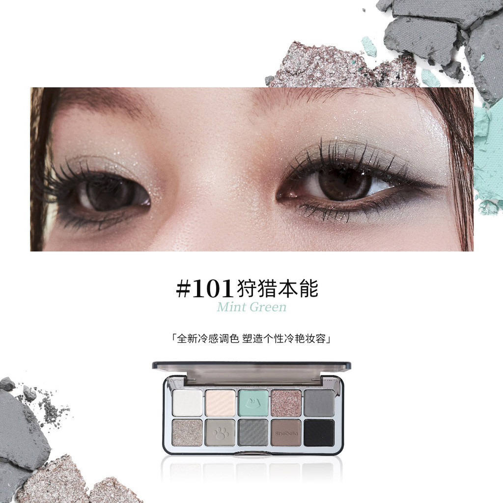 [SHE DELLA] Bảng phấn mắt 10 ô She Della vỏ hồng-duoc-ban-tai-ENSTORE