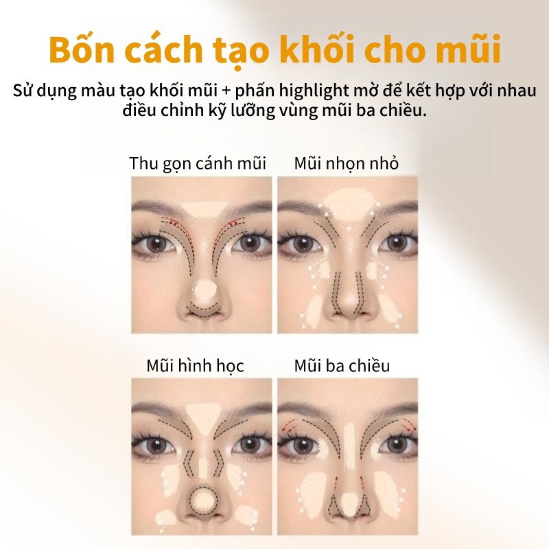[VEECCI] Bảng phấn tạo khối 4 ô Veecci kèm bắt sáng kẻ caro hồng-duoc-ban-tai-ENSTORE
