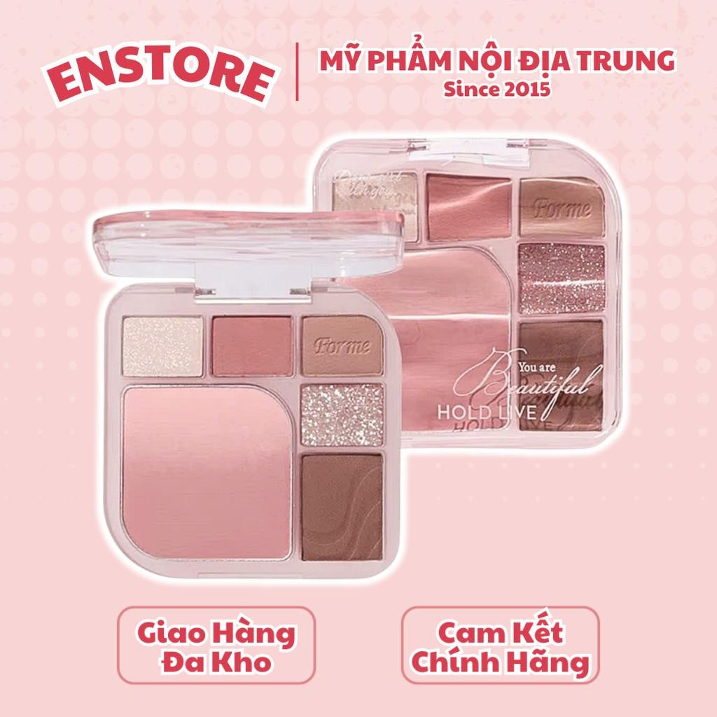 [HOLD LIVE] Bảng phấn mắt 6 ô kèm má hồng Hold Live Pleasing Coloring Pink Mist HL770-duoc-ban-tai-ENSTORE