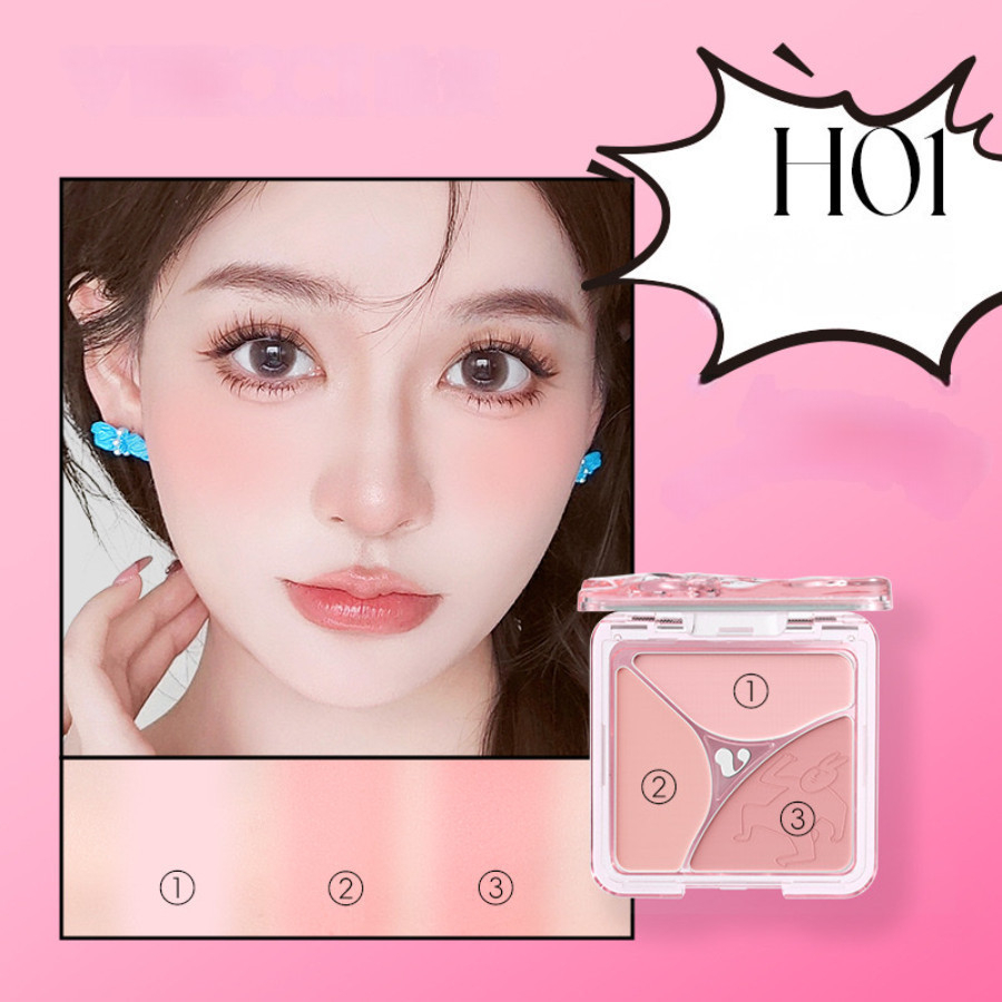 [VEECCI] Bảng phấn má hồng 3 ô Veecci x My Friend Rabbit-duoc-ban-tai-ENSTORE