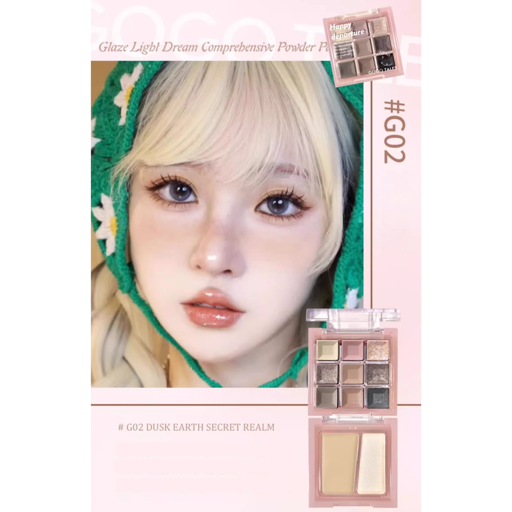 [GOGO TALES] Bảng phấn mắt Gogotales 2 tầng kèm má hồng bắt sáng GT663-duoc-ban-tai-ENSTORE