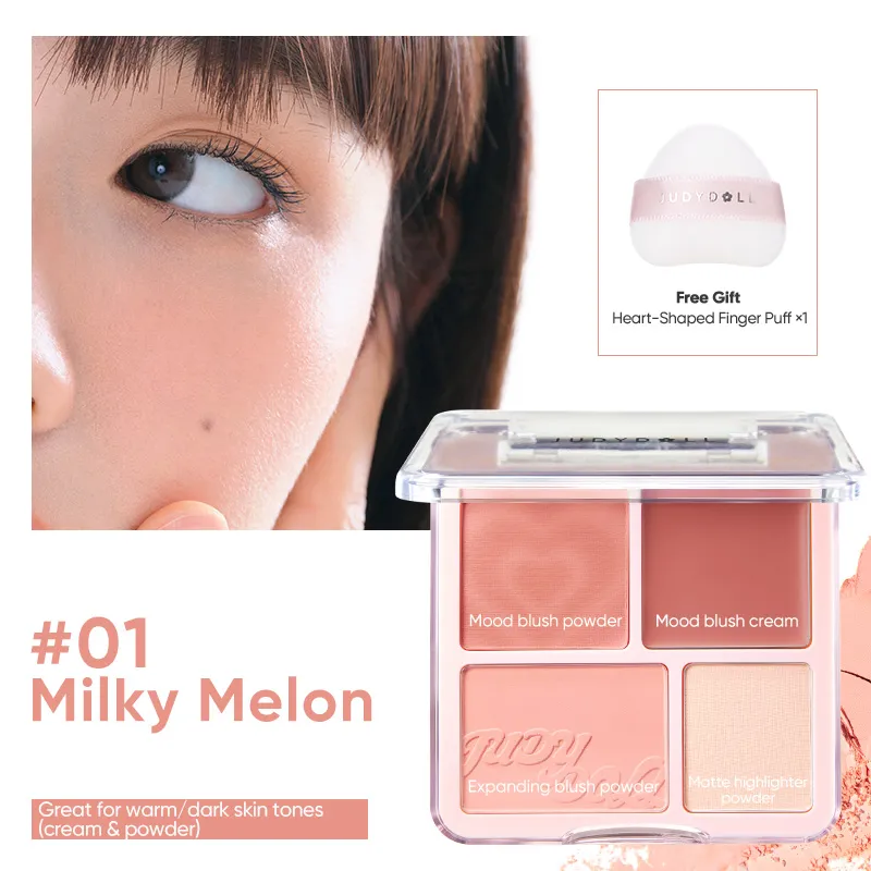 [JUDYDOLL] Bảng phấn má hồng highlight 4 ô Judydoll-duoc-ban-tai-ENSTORE