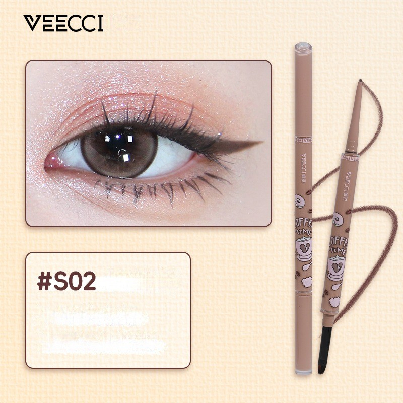 [VEECCI] Chì kẻ mắt Veecci Coffee 1 đầu cọ lâu trôi-duoc-ban-tai-ENSTORE