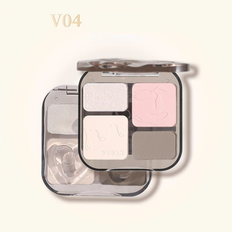 [VEECCI] Bảng phấn tạo khối 4 ô Veecci kèm bắt sáng đa năng-duoc-ban-tai-ENSTORE