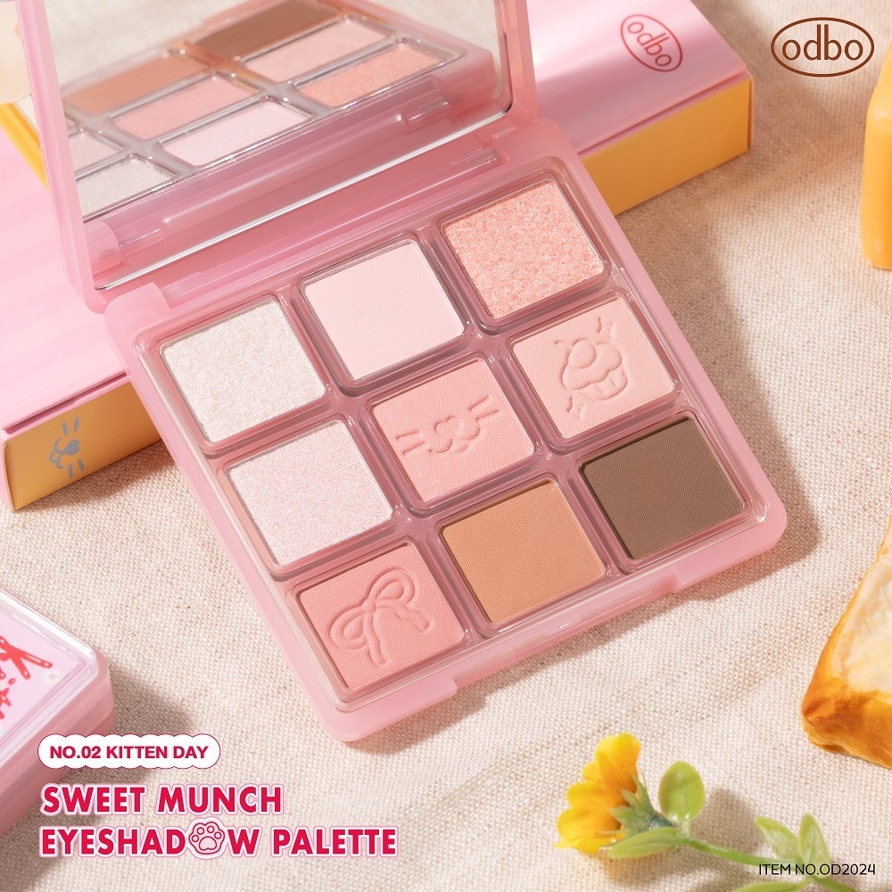 [ODBO] Bảng phấn mắt 9 ô Odbo Sweet Puppy Kitten tặng kèm kẹp tóc OD2024-duoc-ban-tai-ENSTORE