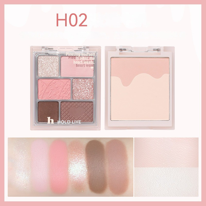 [HOLD LIVE] Bảng phấn mắt má hồng Hold Live 2 tầng kèm phấn phủ và gương tiện lợi HL756-duoc-ban-tai-ENSTORE