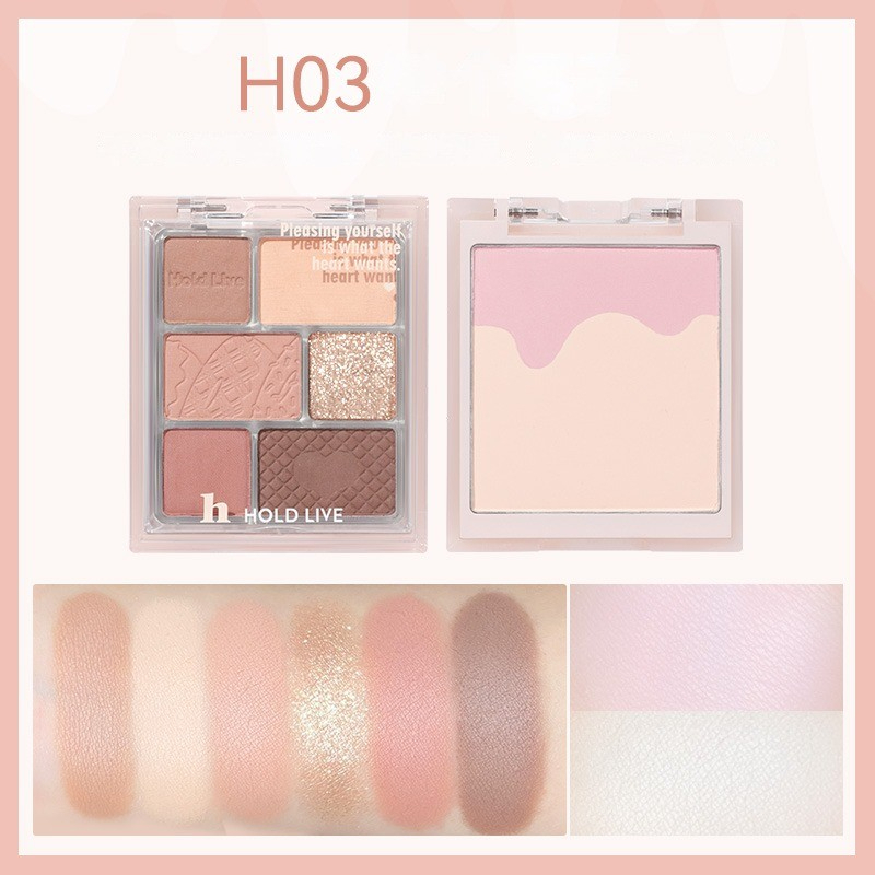 [HOLD LIVE] Bảng phấn mắt má hồng Hold Live 2 tầng kèm phấn phủ và gương tiện lợi HL756-duoc-ban-tai-ENSTORE