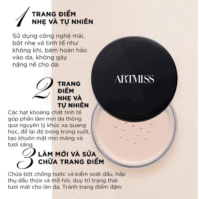[ARTMISS] Phấn phủ bột Artmiss Transparent Matte kiểm soát dầu 24h 30g-duoc-ban-tai-ENSTORE