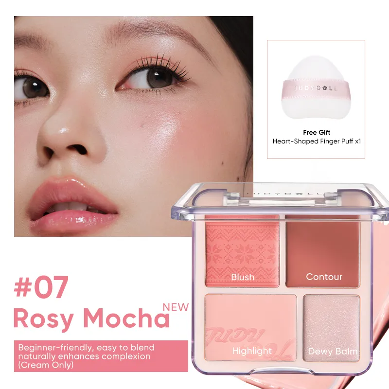 [JUDYDOLL] Bảng phấn má hồng highlight 4 ô Judydoll-duoc-ban-tai-ENSTORE