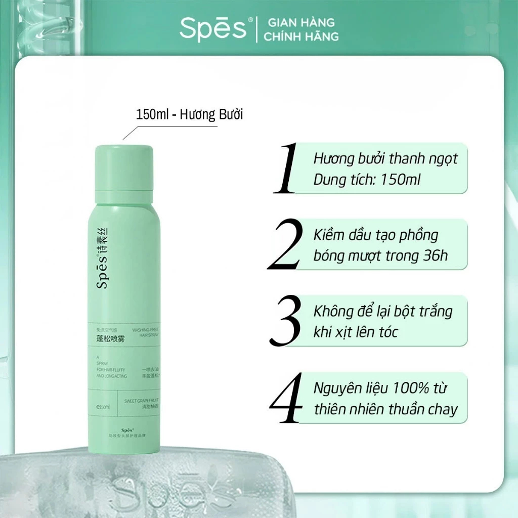[SPES] Dầu gội khô Spes tạo phồng 50ml 150ml-duoc-ban-tai-ENSTORE