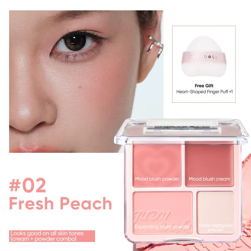 [JUDYDOLL] Bảng phấn má hồng highlight 4 ô Judydoll-duoc-ban-tai-ENSTORE