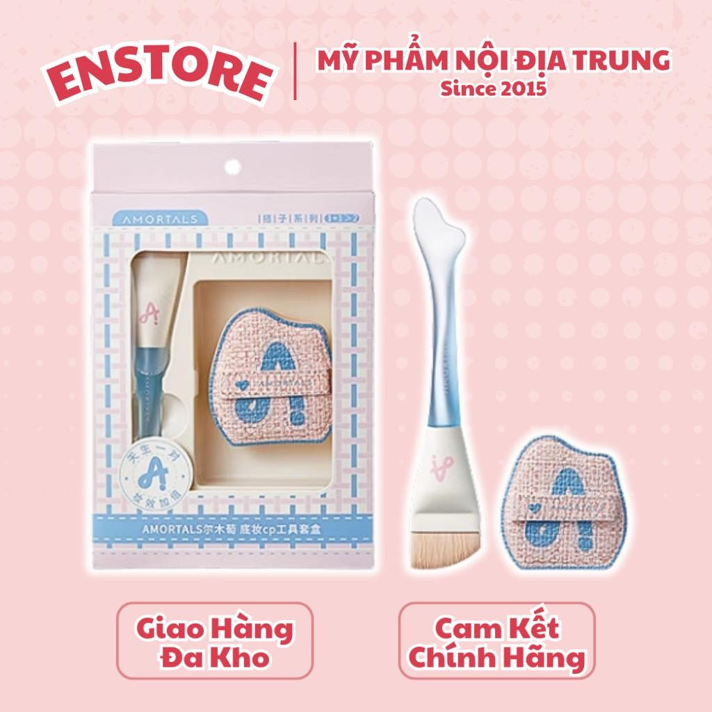[AMORTALS] Cọ tán kem nền Amortals đuôi cá dàn nền mỏng bông mút trang điểm-duoc-ban-tai-ENSTORE