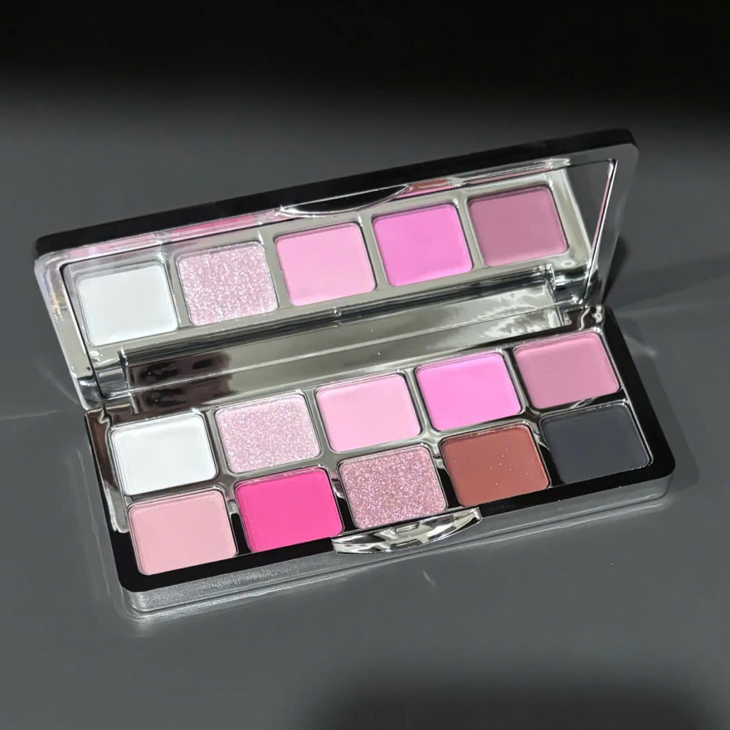 [SHE DELLA] Bảng phấn mắt 10 ô She Della tone hồng đen kèm gương tiện lợi-duoc-ban-tai-ENSTORE