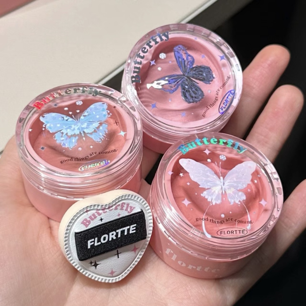 [FLORTTE] Phấn má hồng dạng kem xốp Flortte Butterfly Airy Cream 6g-duoc-ban-tai-ENSTORE