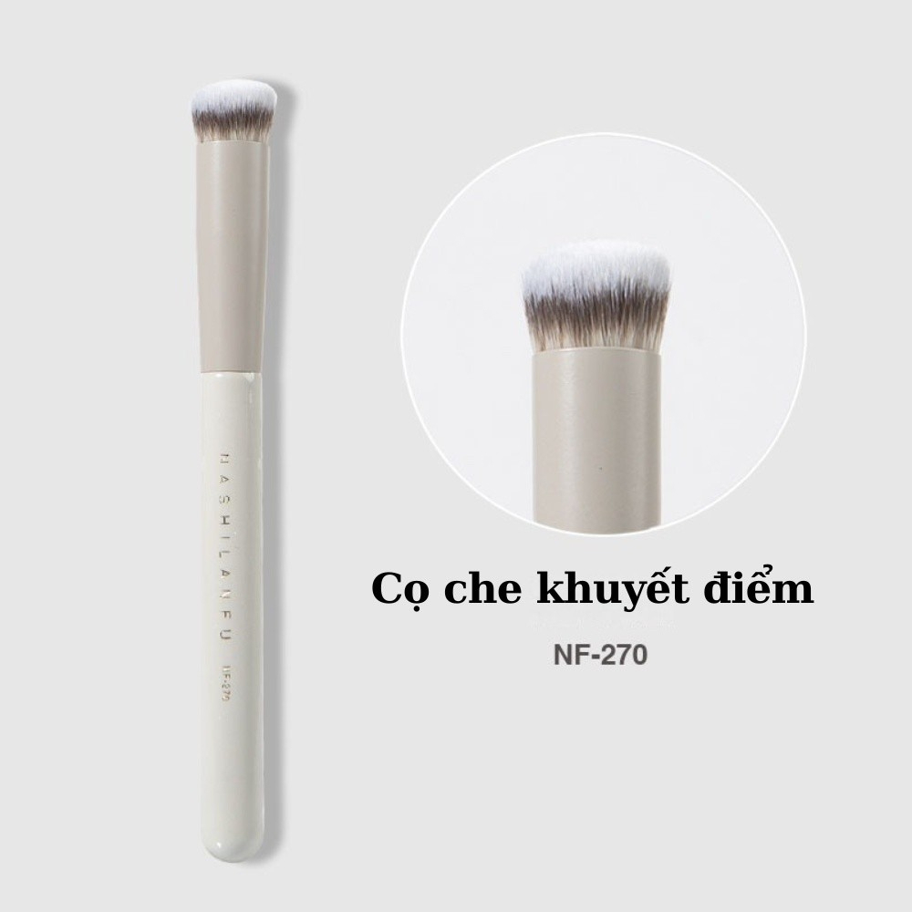 [NASHILANFU] Cọ lẻ trang điểm Nashilanfu trắng kèm túi bảo vệ cọ silicon-duoc-ban-tai-ENSTORE