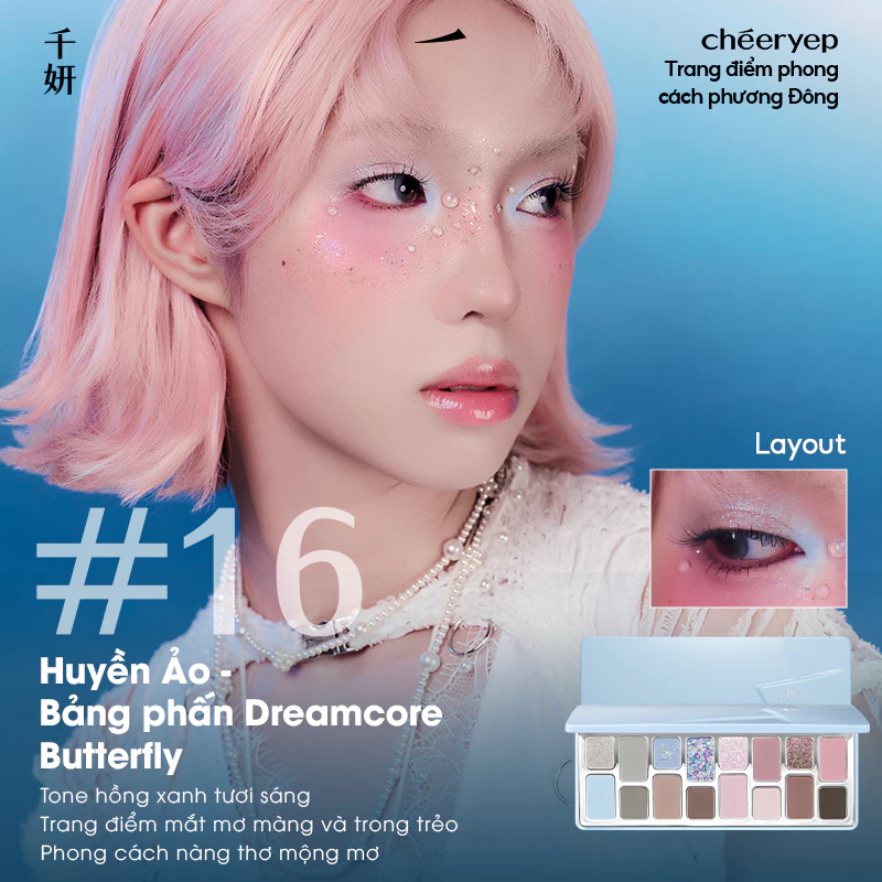 [CHEERYEP] Bảng phấn mắt 16 ô Qianyan Cheeryep Natural Color đa dạng-duoc-ban-tai-ENSTORE