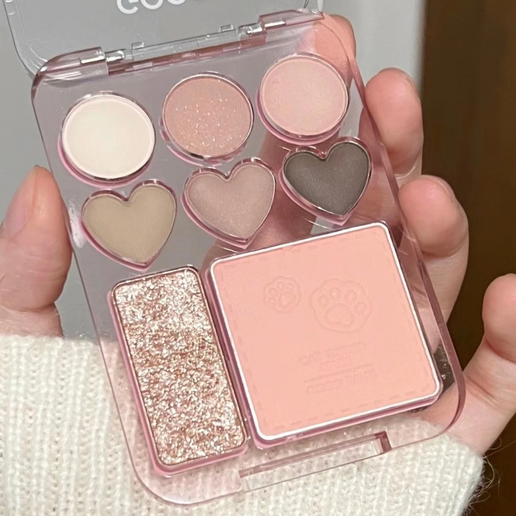 [GOGO TALES] Bảng phấn mắt kèm má hồng highlight Gogotales Stick Sweet Heart GT609-duoc-ban-tai-ENSTORE