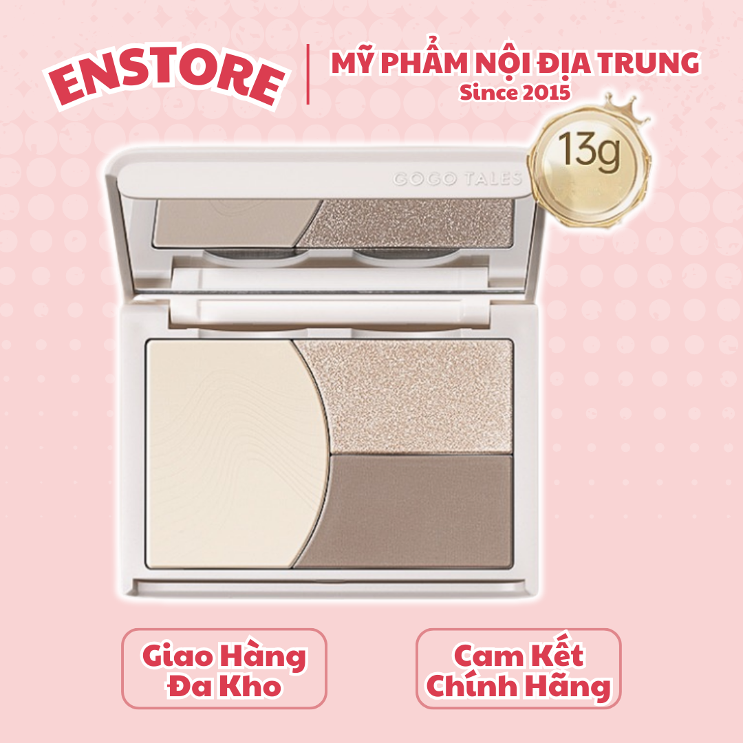 [GOGO TALES] Bảng phấn tạo khối 3 ô Gogotales trắng kèm bắt sáng 13g GT753-duoc-ban-tai-ENSTORE