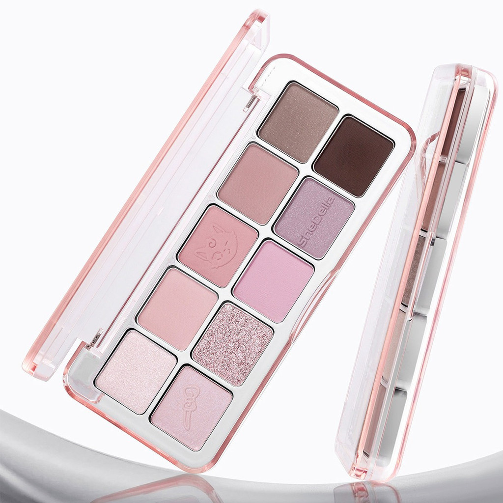 [SHE DELLA] Bảng phấn mắt 10 ô She Della vỏ hồng-duoc-ban-tai-ENSTORE