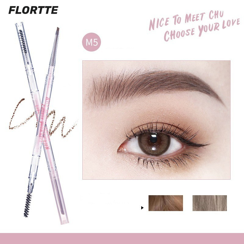 [FLORTTE] Chì kẻ lông mày Flortte thiết kế 2 đầu siêu mảnh chống thấm nước-duoc-ban-tai-ENSTORE