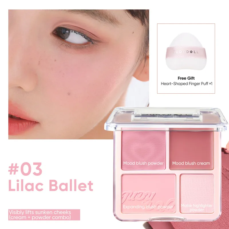 [JUDYDOLL] Bảng phấn má hồng highlight 4 ô Judydoll-duoc-ban-tai-ENSTORE