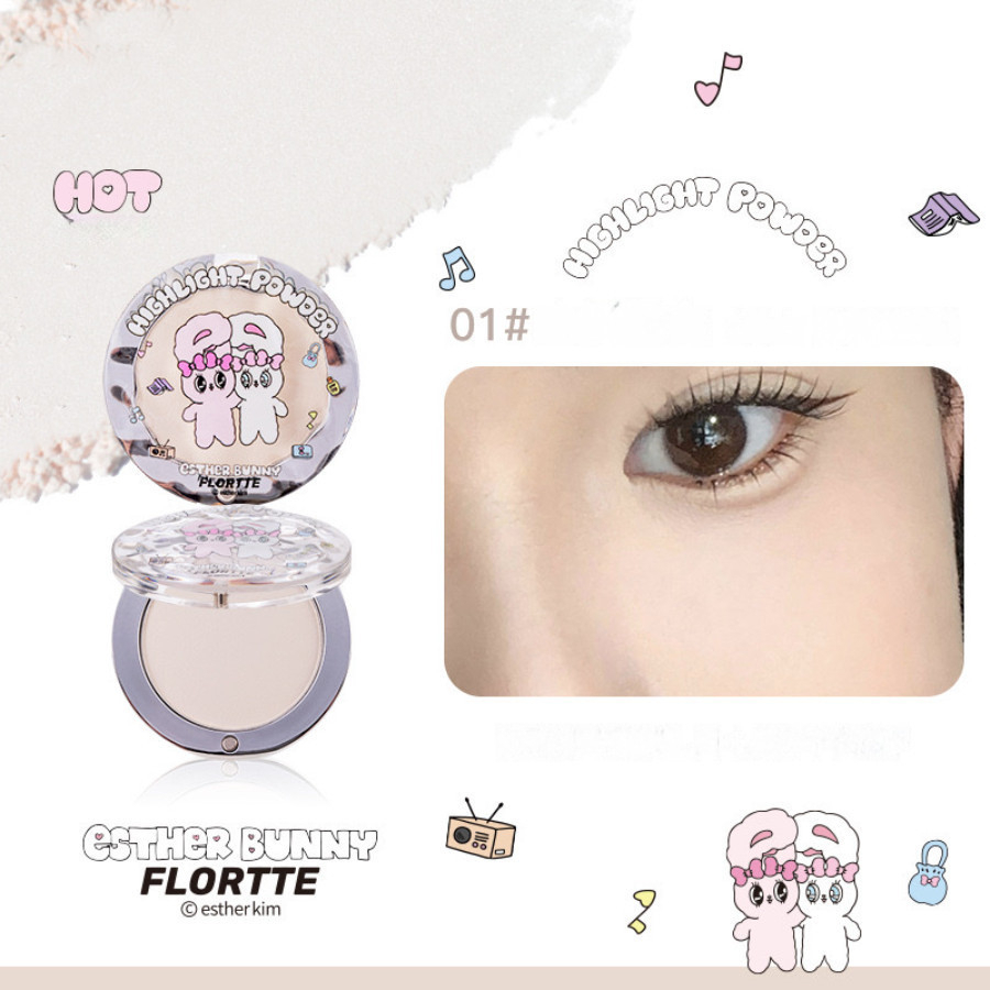 [FLORTTE] Phấn bắt sáng highight lì Flortte x Bunny-duoc-ban-tai-ENSTORE