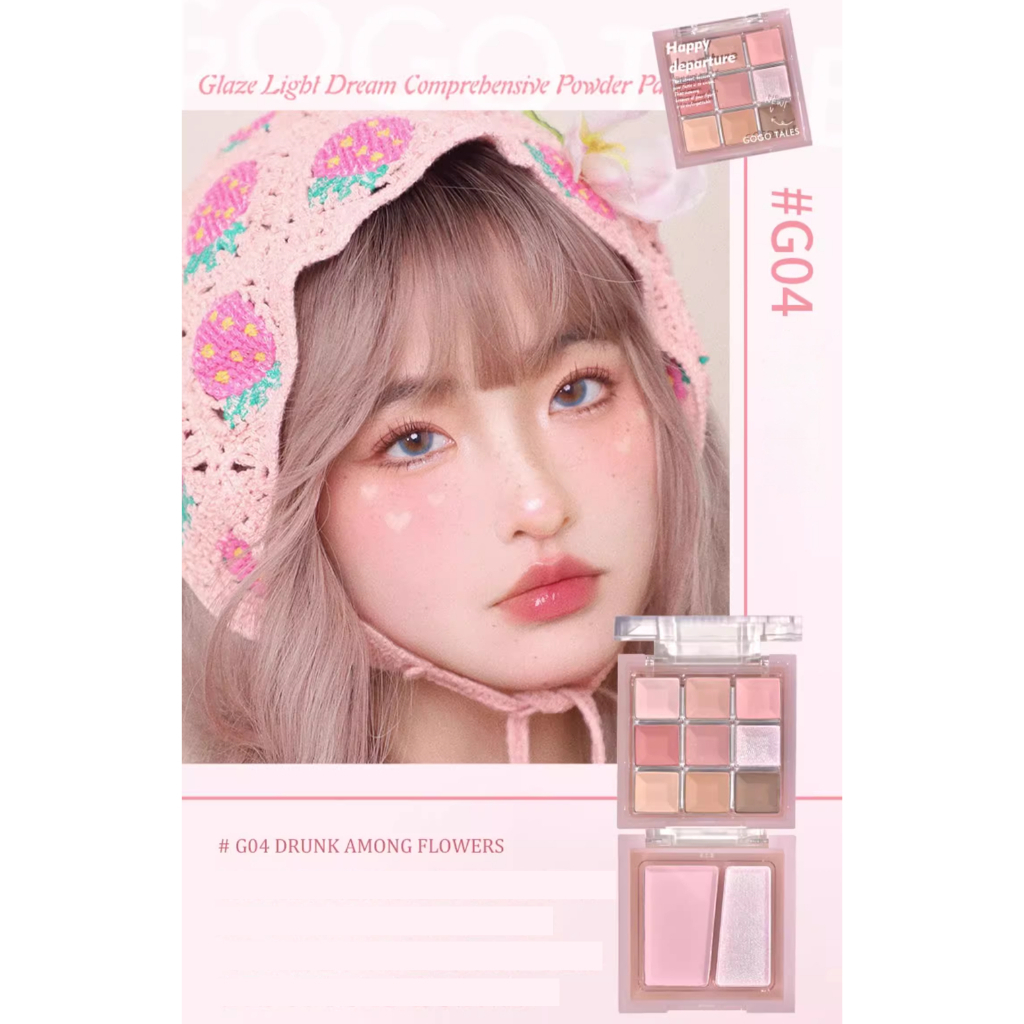 [GOGO TALES] Bảng phấn mắt Gogotales 2 tầng kèm má hồng bắt sáng GT663-duoc-ban-tai-ENSTORE