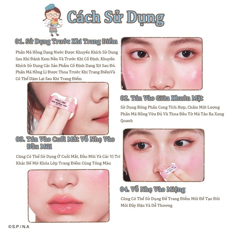 [VEECCI] Má hồng kem Veecci x Chibi Maruko Chan-duoc-ban-tai-ENSTORE