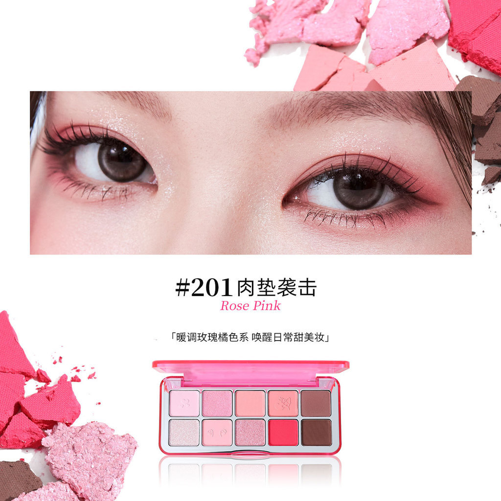 [SHE DELLA] Bảng phấn mắt 10 ô She Della vỏ hồng-duoc-ban-tai-ENSTORE