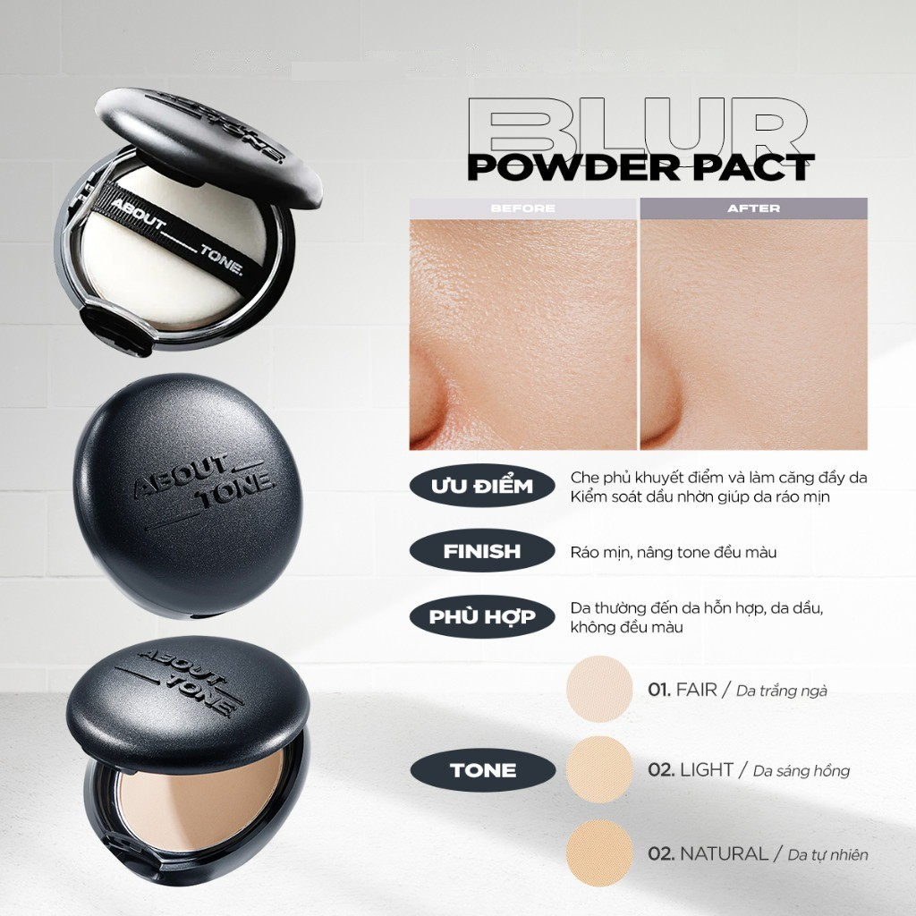 [ABOUT TONE] Phấn phủ nén Eglips About Tone Blur Powder Pact 8g-duoc-ban-tai-ENSTORE
