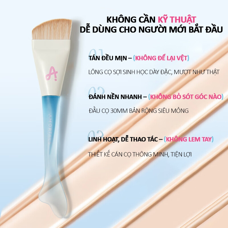 [AMORTALS] Cọ tán kem nền Amortals đuôi cá dàn nền mỏng bông mút trang điểm-duoc-ban-tai-ENSTORE