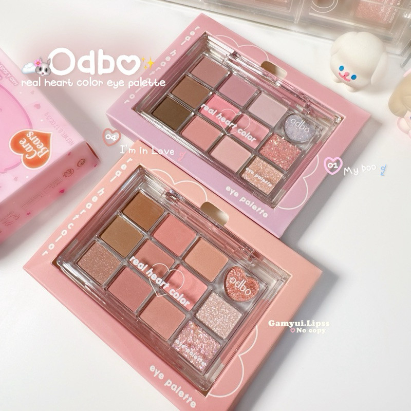 [ODBO] Bảng phấn mắt 12 ô Odbo Real Heart trái tim OD2019-duoc-ban-tai-ENSTORE