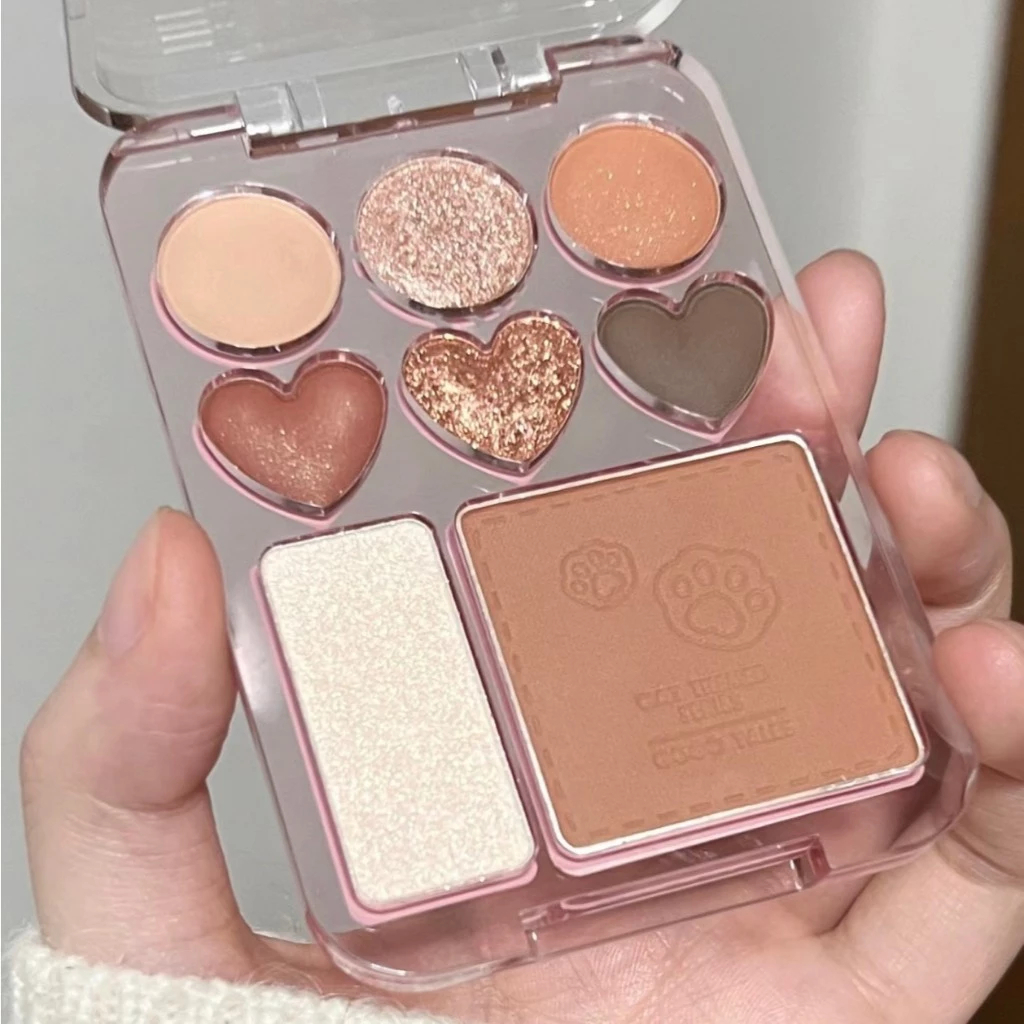 [GOGO TALES] Bảng phấn mắt kèm má hồng highlight Gogotales Stick Sweet Heart GT609-duoc-ban-tai-ENSTORE