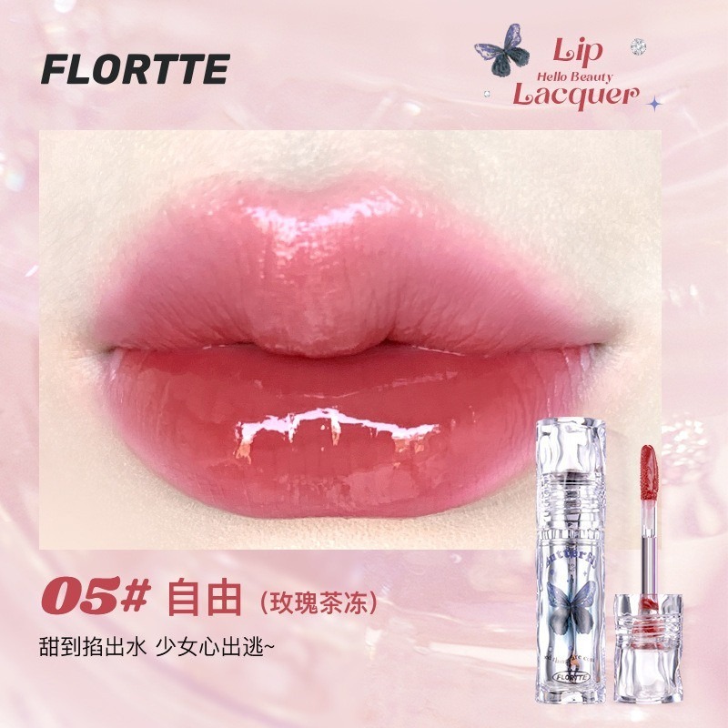 [FLORTTE] Son tint bóng Flortte x Butterfly / Girl World 2.6g (đọc kỹ mô tả)-duoc-ban-tai-ENSTORE