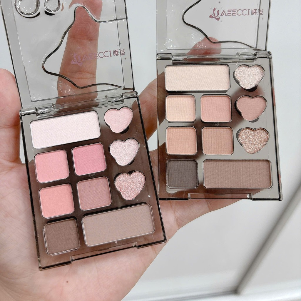 [VEECCI] Bảng phấn mắt Veecci 10 ô mini trái tim 4.2g-duoc-ban-tai-ENSTORE