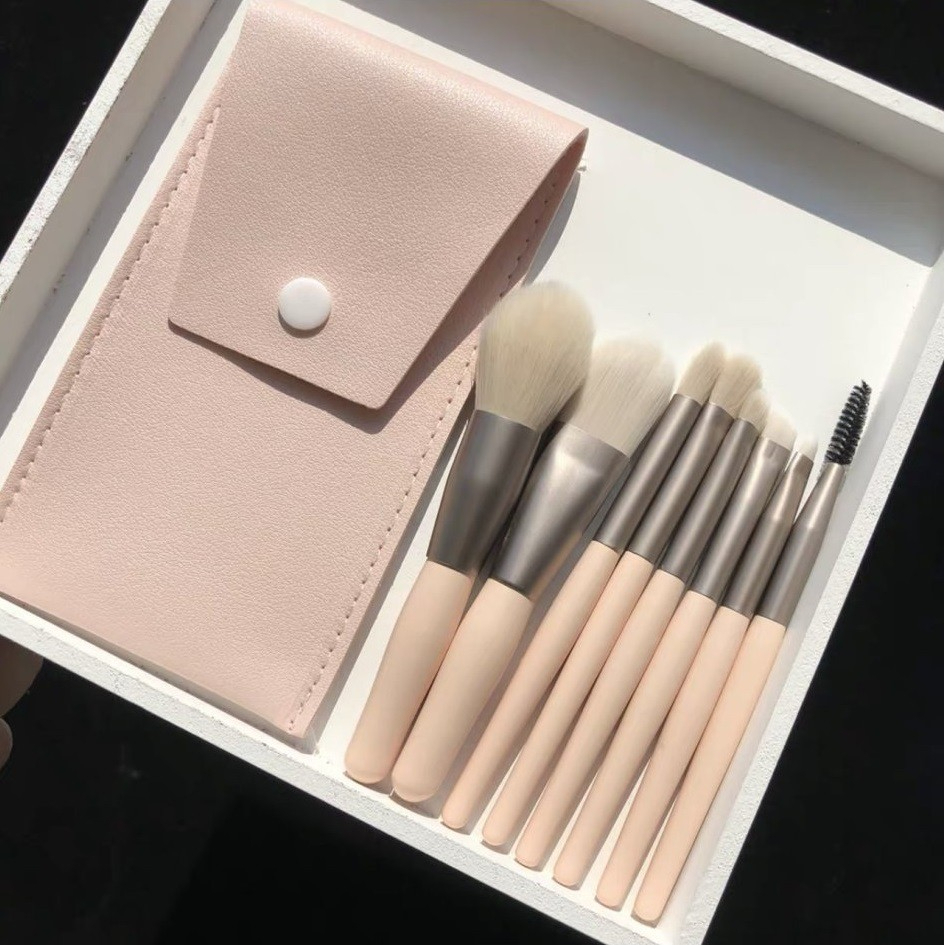 Bộ 8 cọ trang điểm pastel tặng kèm bao da-duoc-ban-tai-ENSTORE