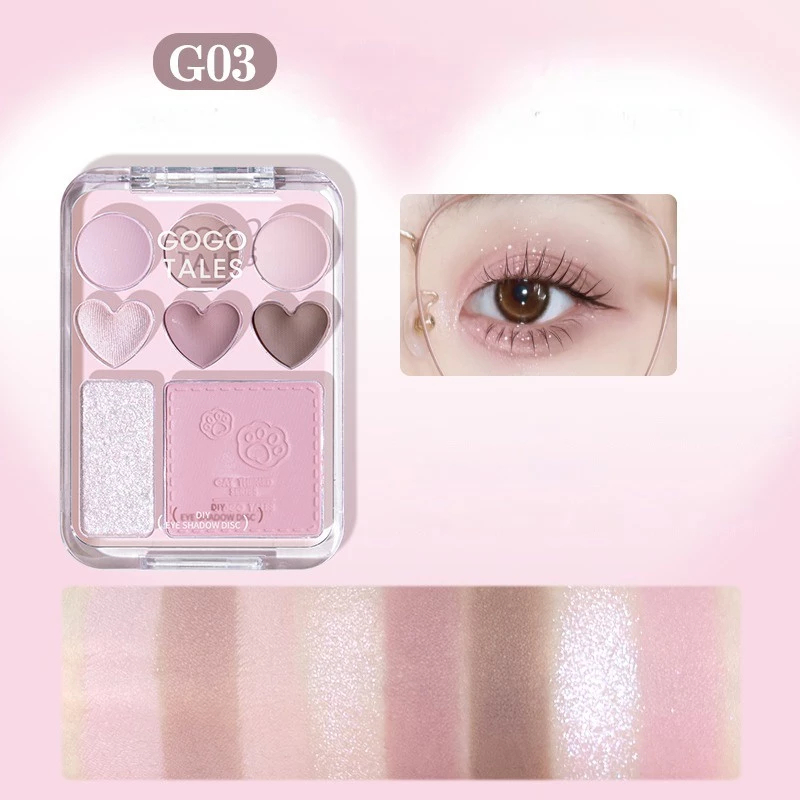 [GOGO TALES] Bảng phấn mắt kèm má hồng highlight Gogotales Stick Sweet Heart GT609-duoc-ban-tai-ENSTORE