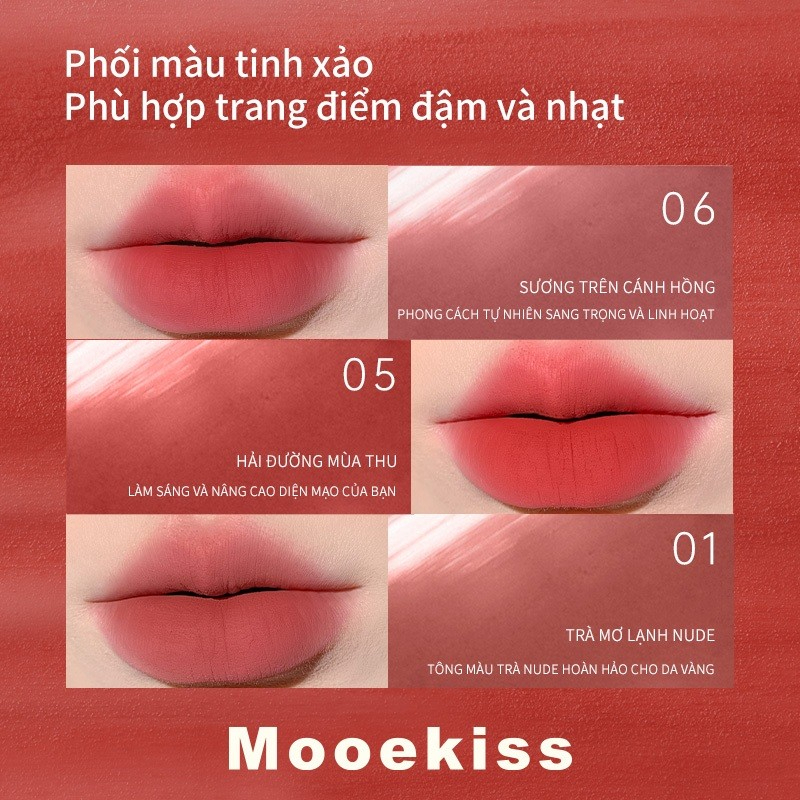 [MOOEKISS] Son kem lì Mooekiss nắp đỏ nhung mịn mờ lì 3g-duoc-ban-tai-ENSTORE