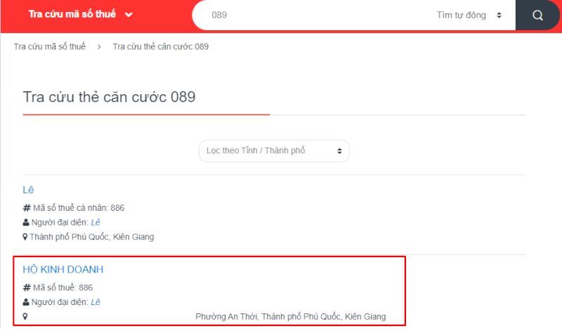 4.2. Cách 2: Tra cứu trên trang Mã số Thuế