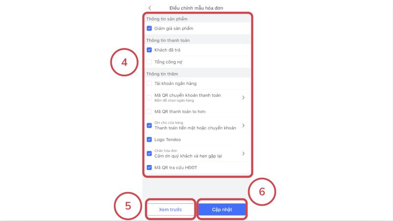 Hoàn tất điều chỉnh mẫu hóa đơn