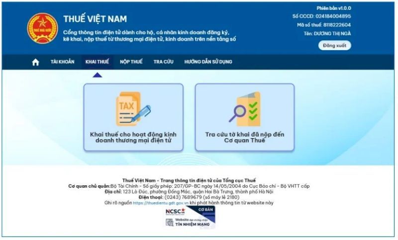 Bước 1: NSD đăng nhập vào hệ thống