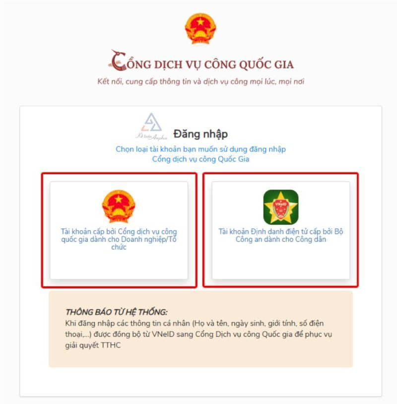 Bước 1: Truy cập đăng ký trực tuyến trên website