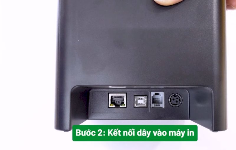 Kết nối dây vào máy in