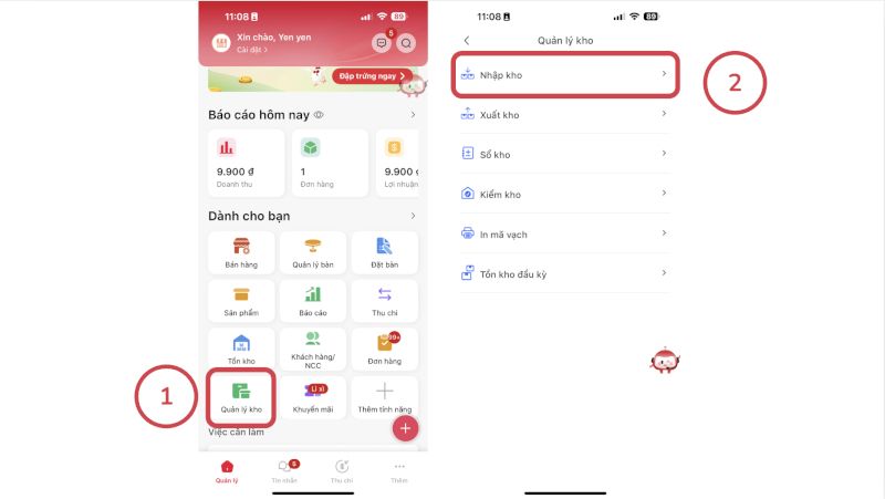 Tạo phiếu nhập kho trên Tendoo giúp xác định rõ lô hàng