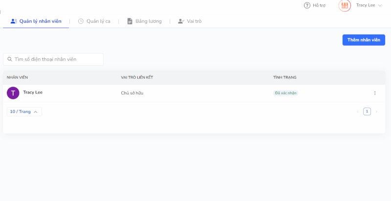 Tính năng nhân viên giúp bạn quản lý thông tin, phân chia công việc hiệu quả