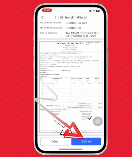 Người dùng có thể dễ dàng phát hành hóa đơn và chia sẻ sang nhiều kênh