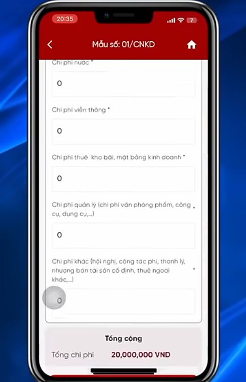 Nhập chi phí các khoản phát sinh trong kỳ