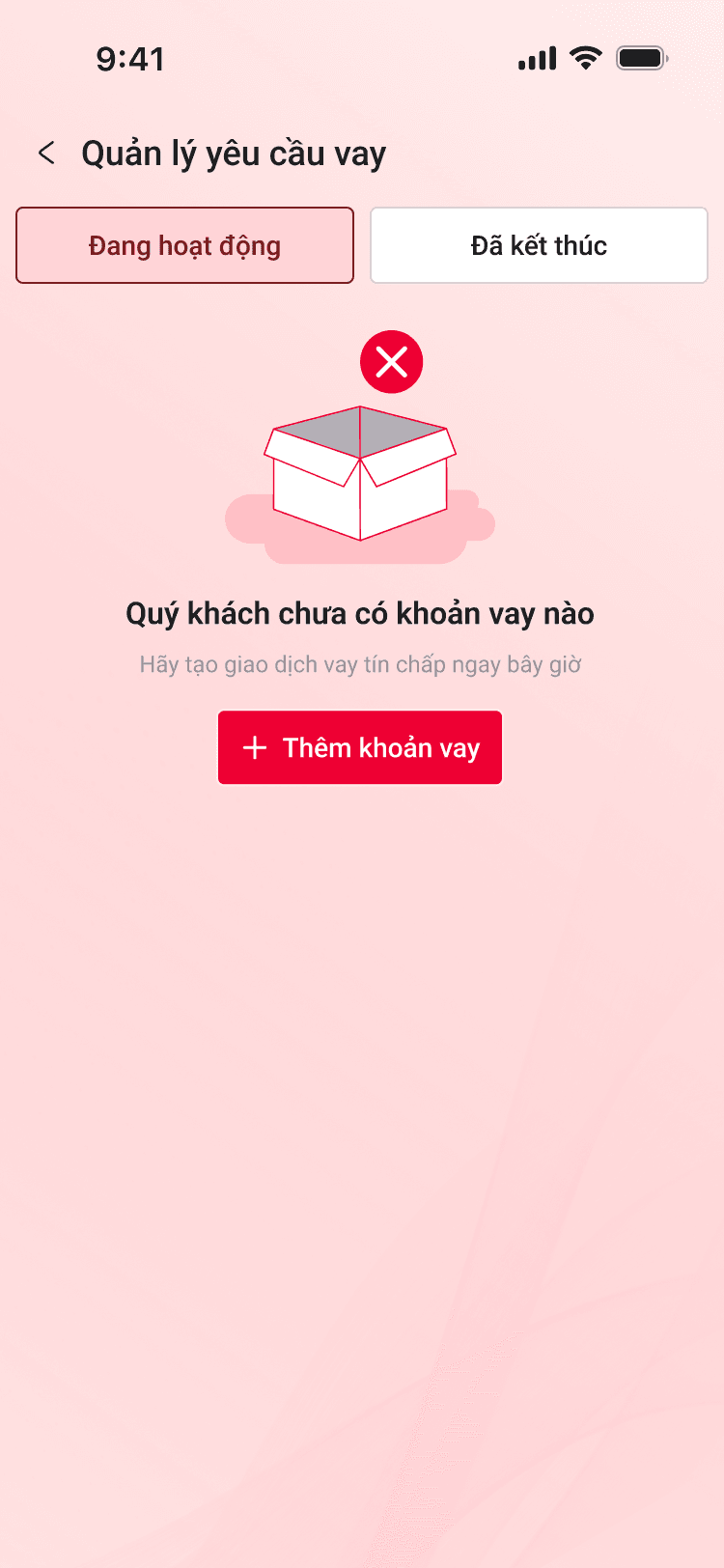 Tạo khoản vay mới